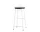 Cornet Bar Stool Low Cream White Steel, smoked oiled oak
