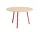Loop Stand Table Round Ø120, oak/maroon red