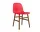 Form Chair Walnut, bright red