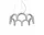 Arch Circle 76 Pendant, white