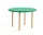 Two-Colour Dining Table Ø120, ochre/green mint