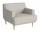 Dover Armchair, white pigmented oiled oak / Adria beige