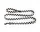 Dogs Leash Flat M/L, black/white check