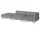 Orlando O2 Garden Sofa 3-seater w. open end left, dark grey