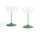 Tint Coupe Glass, Set of 2, clear, jade light green and jade dark green