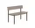 Linear Steel Bench w. Backrest 110 cm, taupe