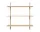 Sector Shelf L/L, natural oak/brass
