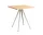 Pyramid Table 21 70x70 Beige Steel, oiled oak
