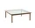 Kofi Coffee Table 100x100, walnut/clear
