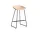 AAS 38 Bar Stool Low Black Steel, pale peach