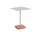 Terrazzo Table 60x60, red terrazzo / sky grey