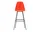 Eames Plastic Bar Stool High, poppy red