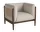 Dive Armchair Dark Oak, Revi ivory / nature leather