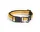 Dogs Collar Flat S/M, off-white/ochre