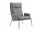 Muno Lounge Chair LN17 High Back w. Arms, Hallingdal 126/dark chrome
