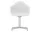 Eames Plastic Armchair DAL, cotton white/polished aluminum