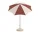 Terrazza Parasol Octagon, off-white and burgundy