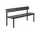 Linear Steel Bench w. Backrest 170 cm, black
