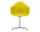 Eames Plastic Armchair DAL, mustard / polished aluminum