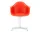 Eames Plastic Armchair DAL, poppy red / white