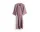 Waffle Bathrobe, stripe cool pink