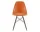 Eames Fiberglass Side Chair DSW, red orange/dark maple