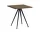 Pyramid Table 21 70x70 Black Steel, smoked oak