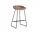 AAS 38 Bar Stool Low Black Steel, soft brick