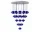 Flowerpot Chandelier VP10 31, cobalt blue