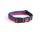 Dogs Collar Flat S/M, red/blue