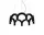 Arch Circle 76 Pendant, black