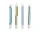 Pattern Candle, set of 4, green and blues