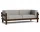 Kube 3-Seater Sofa Dark Brown, Remix 133