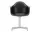 Eames Plastic Armchair DAL, deep black/polished aluminum