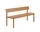 Linear Steel Bench w. Backrest 170 cm, burnt orange