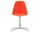 Eames Plastic Side Chair DSL, poppy red / polished aluminum