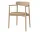 Merge Dining Chair with Armrest, white pigmented oiled oak