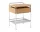 Alima Side Table NDS3, chrome / oak