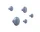 The Dots Metal Hook, Set of 5, pale blue