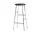 Cornet Bar Stool High Chromed Steel, smoked oiled oak
