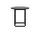 Florence Side Table Ø50, black Marquina marble / black