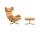 Grand Repos Lounge Chair with Ottoman, premium leather