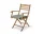 Selandia Armchair Cushion, light apricot / dark green stripe