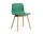 AAC 12 Chair Solid Oak, teal green