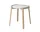 Mix Coffee Table Ø46, white oiled oak/grey white marble