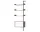 Rombe IF6 Add-on Bay Cabinet, anthracite/lacquered walnut
