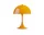 Panthella 250 Portable Lamp, opaque orange
