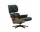 Eames Lounge Chair Walnut Natural, Leather Premium F59 jade