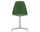 Eames Plastic Side Chair DSL, forest / polished aluminum