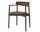 Merge Dining Chair with Armrest Dark Oak, cognac